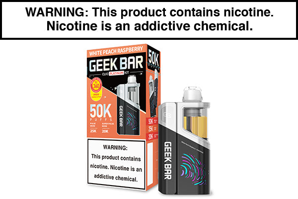 GEEK BAR CLIO PLATINUM DISPOSABLE VAPE KIT 50,000 PUFFS - $19.99 GEEK BAR CLIO PLATINUM DISPOSABLE VAPE KIT 50,000 PUFFS - $19.99