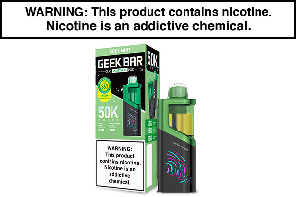 GEEK BAR CLIO PLATINUM DISPOSABLE VAPE PODS 50,000 PUFFS - $16.99 GEEK BAR CLIO PLATINUM DISPOSABLE VAPE PODS 50,000 PUFFS - $16.99