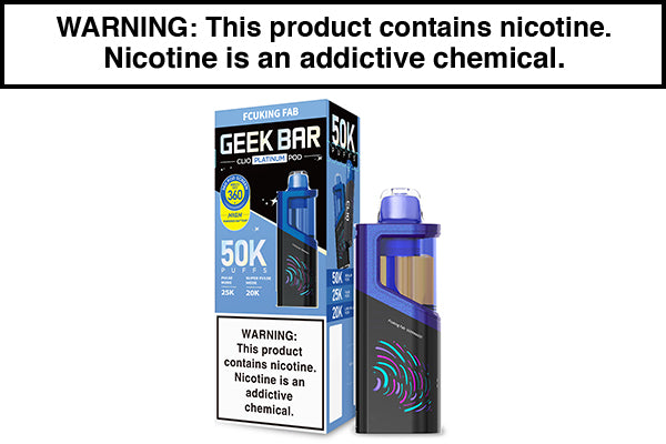 GEEK BAR CLIO PLATINUM DISPOSABLE VAPE PODS 50,000 PUFFS - $16.99 GEEK BAR CLIO PLATINUM DISPOSABLE VAPE PODS 50,000 PUFFS - $16.99
