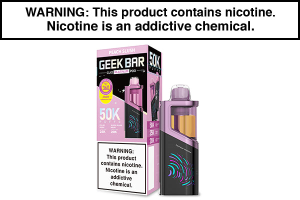 GEEK BAR CLIO PLATINUM DISPOSABLE VAPE PODS 50,000 PUFFS - $16.99 GEEK BAR CLIO PLATINUM DISPOSABLE VAPE PODS 50,000 PUFFS - $16.99