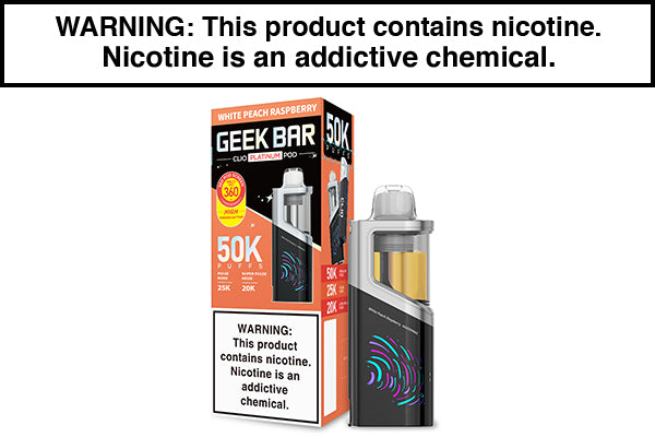 GEEK BAR CLIO PLATINUM DISPOSABLE VAPE PODS 50,000 PUFFS - $16.99 GEEK BAR CLIO PLATINUM DISPOSABLE VAPE PODS 50,000 PUFFS - $16.99