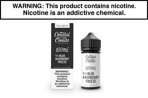 ICED BLUE RASPBERRY FREEZE BY COASTAL CLOUDS 100ML