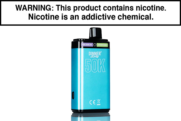 DINNER LADY 50K DISPOSABLE VAPE - 50,000 PUFFS Berry Cherry Lime and Lime Berry Orange