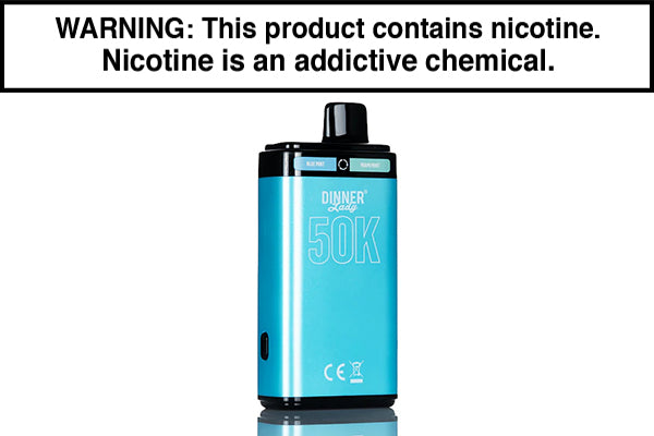 DINNER LADY 50K DISPOSABLE VAPE - 50,000 PUFFS Blue Mint and Miami Mint