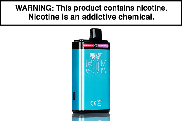 DINNER LADY 50K DISPOSABLE VAPE - 50,000 PUFFS Frozen Strawberry and Frozen Grape