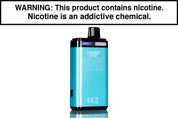 DINNER LADY 50K DISPOSABLE VAPE - 50,000 PUFFS Grape Pop and Strawberry B-Pop