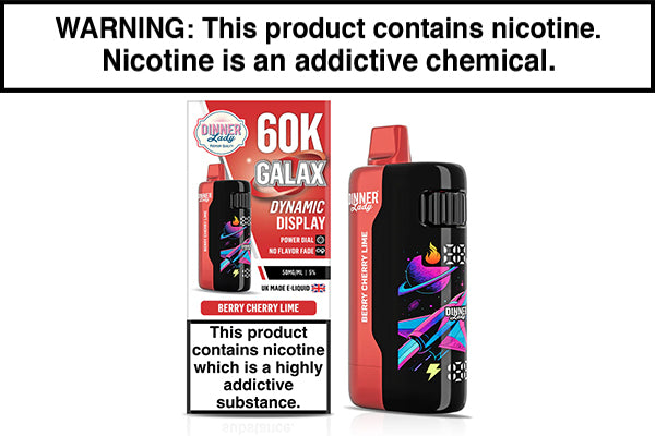 DINNER LADY GALEX 60K DISPOSABLE VAPE - 60,000 PUFFS Berry Cherry Lime