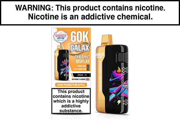 DINNER LADY GALEX 60K DISPOSABLE VAPE - 60,000 PUFFS Sour Mango Pineapple