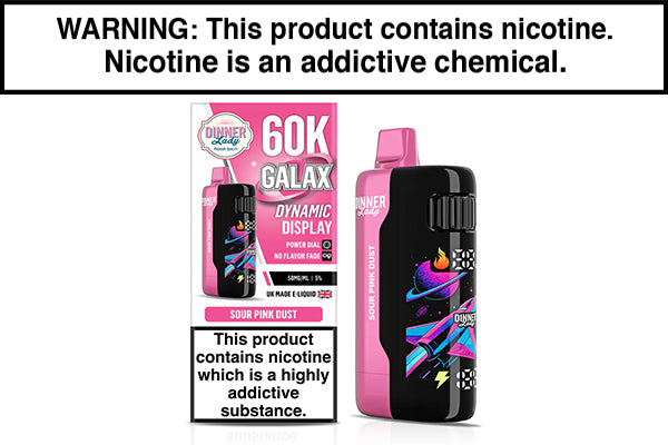 DINNER LADY GALEX 60K DISPOSABLE VAPE - 60,000 PUFFS Sour Pink Dust