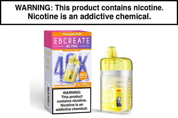 EB CREATE BC PRO DISPOSABLE VAPE - 40,000 PUFFS Pineapple Pom