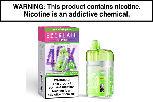 EB CREATE BC PRO DISPOSABLE VAPE - 40,000 PUFFS Sour Fcuking Fab