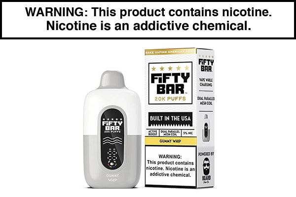 FIFTY BAR V2 20K DISPOSABLE VAPE - 20,000 PUFFS Gummy Whip