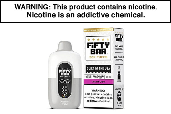 FIFTY BAR V2 20K DISPOSABLE VAPE - 20,000 PUFFS Kiberry Chew