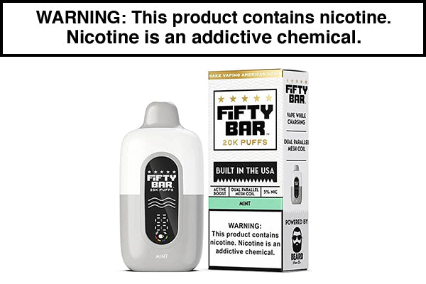 FIFTY BAR V2 20K DISPOSABLE VAPE - 20,000 PUFFS Mint