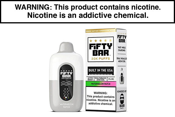 FIFTY BAR V2 20K DISPOSABLE VAPE - 20,000 PUFFS Watermelon Patch