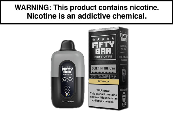 FIFTY BAR V2 20K DISPOSABLE VAPE - 20,000 PUFFS Butterbean