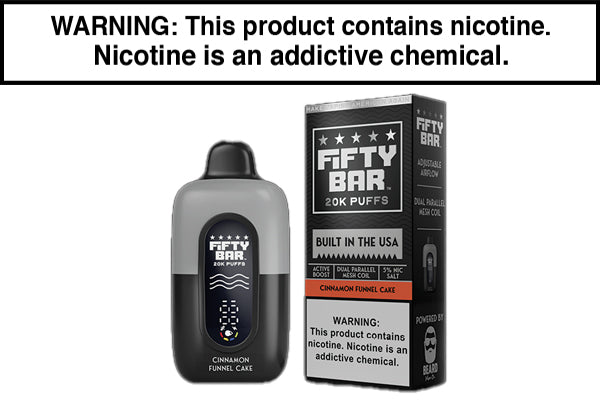 FIFTY BAR V2 20K DISPOSABLE VAPE - 20,000 PUFFS Cinnamon Funnel Cake