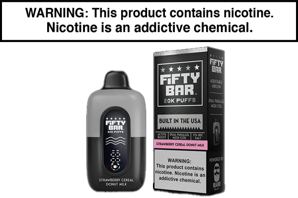 FIFTY BAR V2 20K DISPOSABLE VAPE - 20,000 PUFFS Strawberry Jam