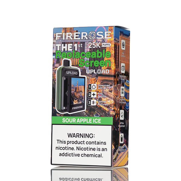 sour apple ice Firerose Upload 25K 25000 Puffs Disposable Kit - 20mL