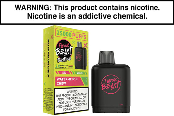 FLAVOR BEAST LEVEL X BOOST DISPOSABLE VAPE STARTER KIT Watermelon Chew