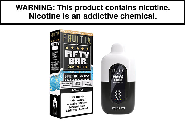 FRUITIA X FIFTY BAR 20K DISPOSABLE VAPE - 20,000 PUFFS Polar Ice