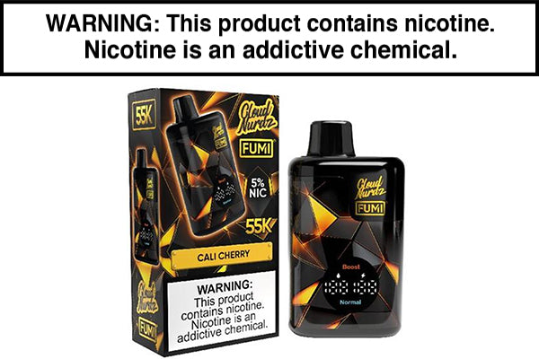 FUMI X CLOUD NURDZ 55K DISPOSABLE VAPE - 55,000 PUFFS Cali Cherry