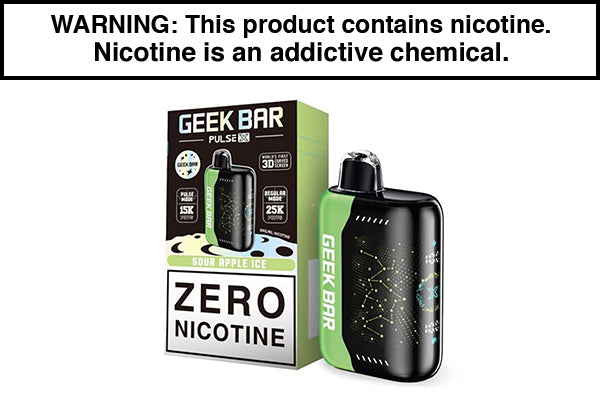 GEEK BAR PULSE X ZERO DISPOSABLE VAPE - 25,000 PUFFS Sour Apple Ice