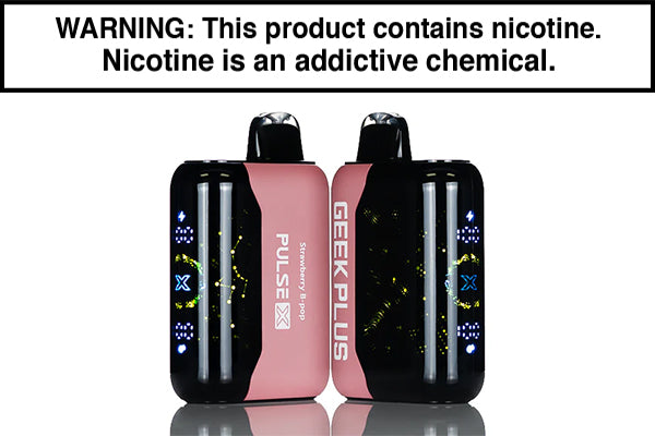 GEEK PLUS PULSE X 40K DISPOSABLE VAPE - 40,000 PUFFS Strawberry B-Pop