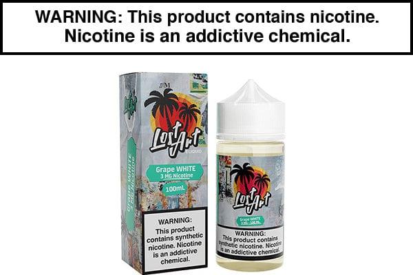 geek vape sub ohm GRAPE WHITE BY LOST ART 100ML