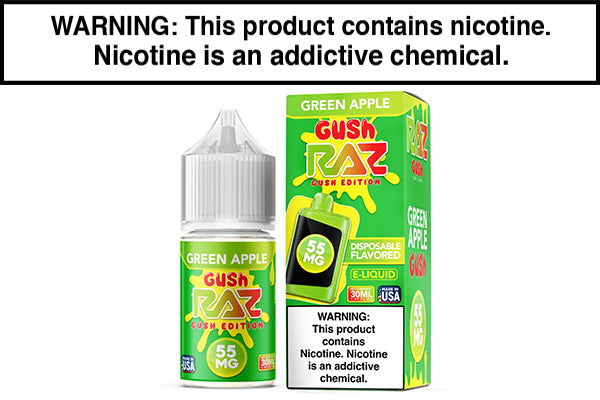 GREEN APPLE GUSH BY POD JUICE SALTS X RAZ 30ML