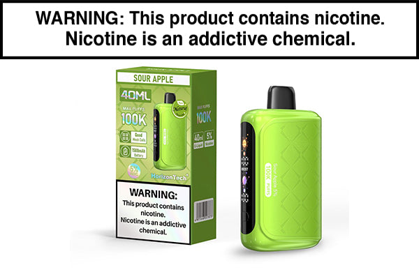 HORIZONTECH 100K DISPOSABLE VAPE - 100,000 PUFFS Sour Apple
