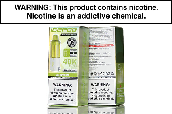 ICEFOG 40K SWITCH PRO DISPOSABLE VAPE POD - 40,000 PUFFS Lemon Lime
