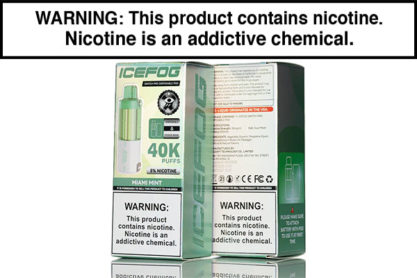 ICEFOG 40K SWITCH PRO DISPOSABLE VAPE POD - 40,000 PUFFS Miami Mint