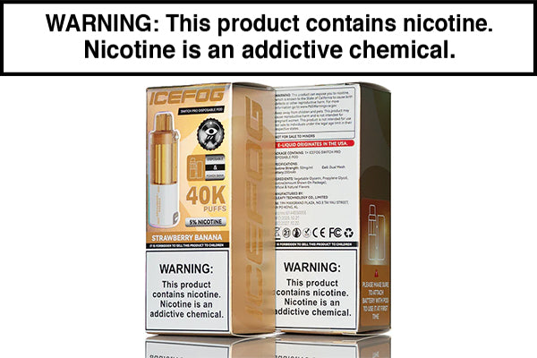 ICEFOG 40K SWITCH PRO DISPOSABLE VAPE POD - 40,000 PUFFS Strawberry Banana