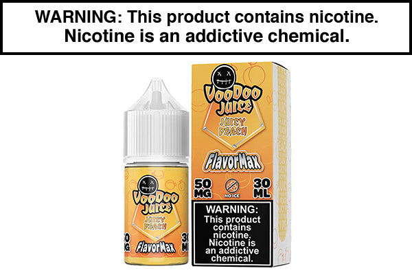 JUICY PEACH BY VOODOO JOOS FLAVORMAX SALTS 30ML