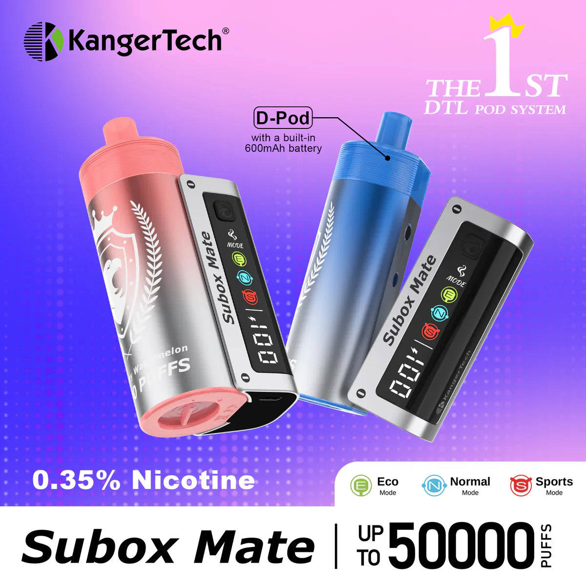 Kanger Subox Mate D 50K Disposable Pod 40mL