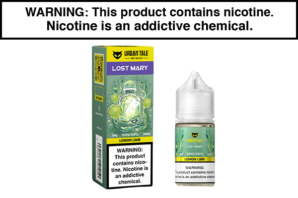 LEMON LIME BY LOST MARY X URBAN TALE NIC SALTS 30ML