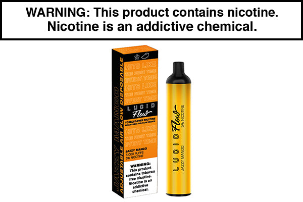 LUCID FLOW DISPOSABLE VAPE 16.7ML - 5000 PUFFS Jazzy Mango