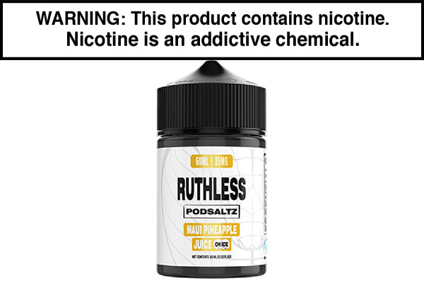 MAUI PINEAPPLE JUICE ON ICE BY RUTHLESS ESSENTIALS SALT 60ML