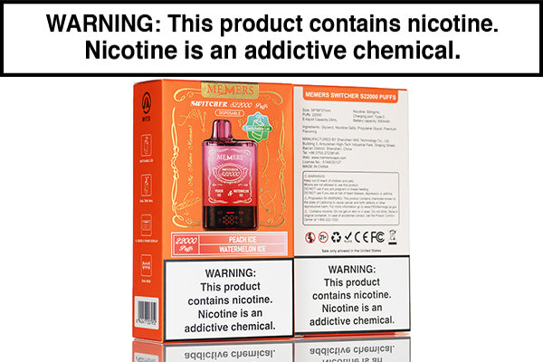 Memers Switcher S22000 Puffs Disposable Vape - 24mL Peach Ice Watermelon Ice