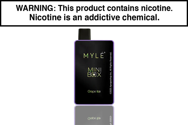 MYLE MINI BOX DISPOSABLE VAPE - 1500 PUFFS Grape Ice