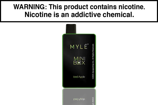 MYLE MINI BOX DISPOSABLE VAPE - 1500 PUFFS Iced Apple
