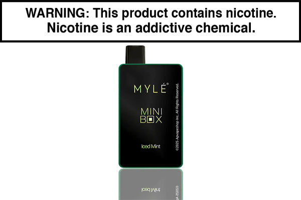 MYLE MINI BOX DISPOSABLE VAPE - 1500 PUFFS Iced Mint