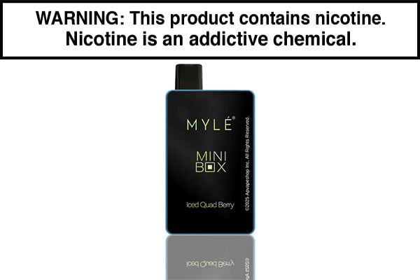 MYLE MINI BOX DISPOSABLE VAPE - 1500 PUFFS Iced Quad Berry