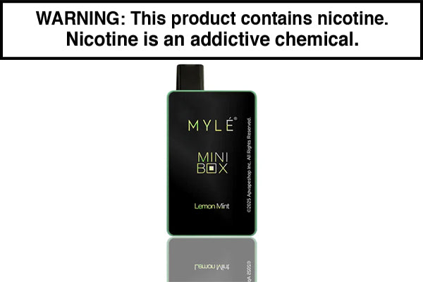 MYLE MINI BOX DISPOSABLE VAPE - 1500 PUFFS Lemon Mint