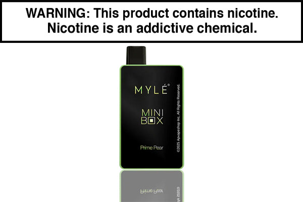 MYLE MINI BOX DISPOSABLE VAPE - 1500 PUFFS Prime Pear