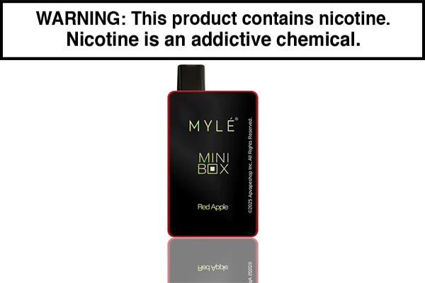 MYLE MINI BOX DISPOSABLE VAPE - 1500 PUFFS Red Apple
