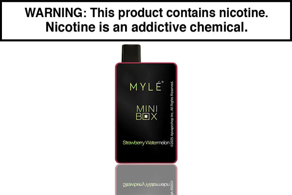 MYLE MINI BOX DISPOSABLE VAPE - 1500 PUFFS Strawberry Watermelon