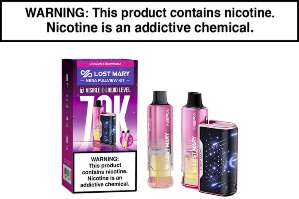 LOST MARY NERA FULLVIEW 70K DISPOSABLE FULL KIT - 70,000 PUFFS