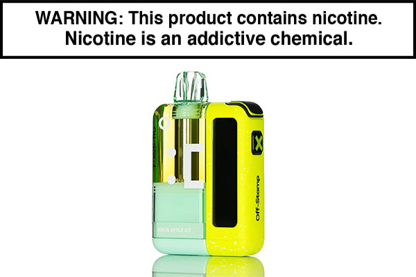 OFF STAMP X CUBE 35K DISPOSABLE VAPE KIT - CRYSTAL EDITION Sour Apple Ice